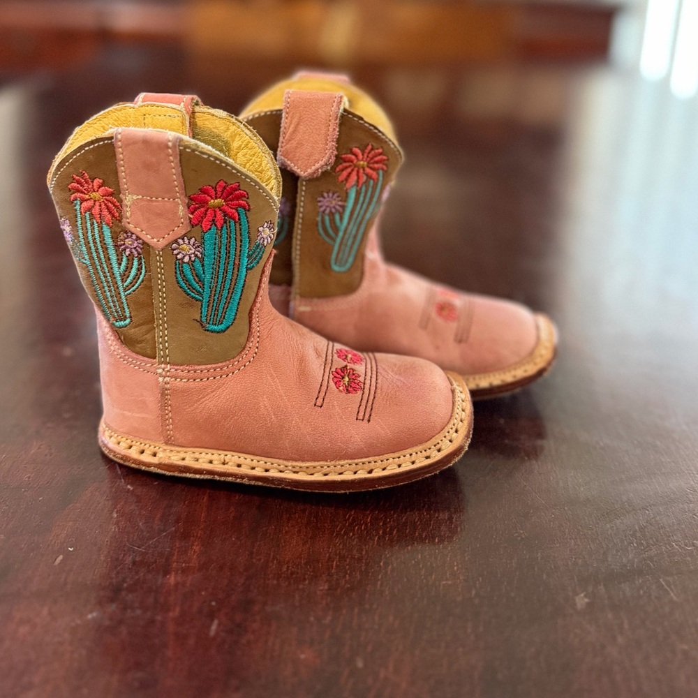 Roper Cowboy Pink Cactus Boots - Picture 2 of 3